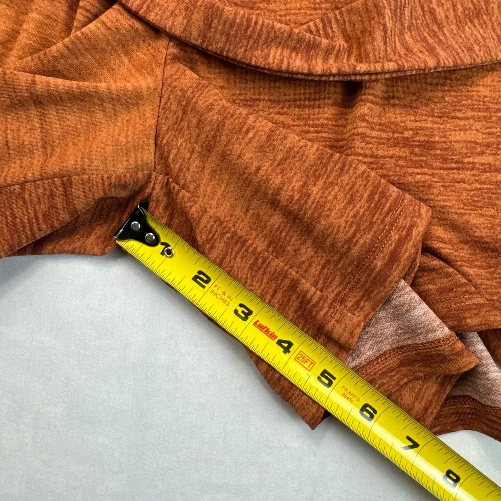 LuLaRoe Paper Bag Shorts Womens 2XL Rust Orange Stretch Lightweight Tie Waist